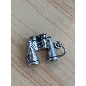 .925 Binoculars Sterling Silver Jewelry Charm #travel